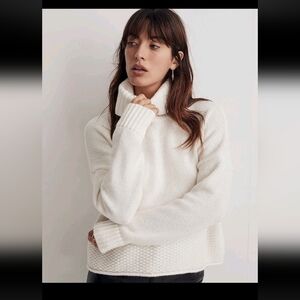 Madewell Cream Turtleneck Sweater